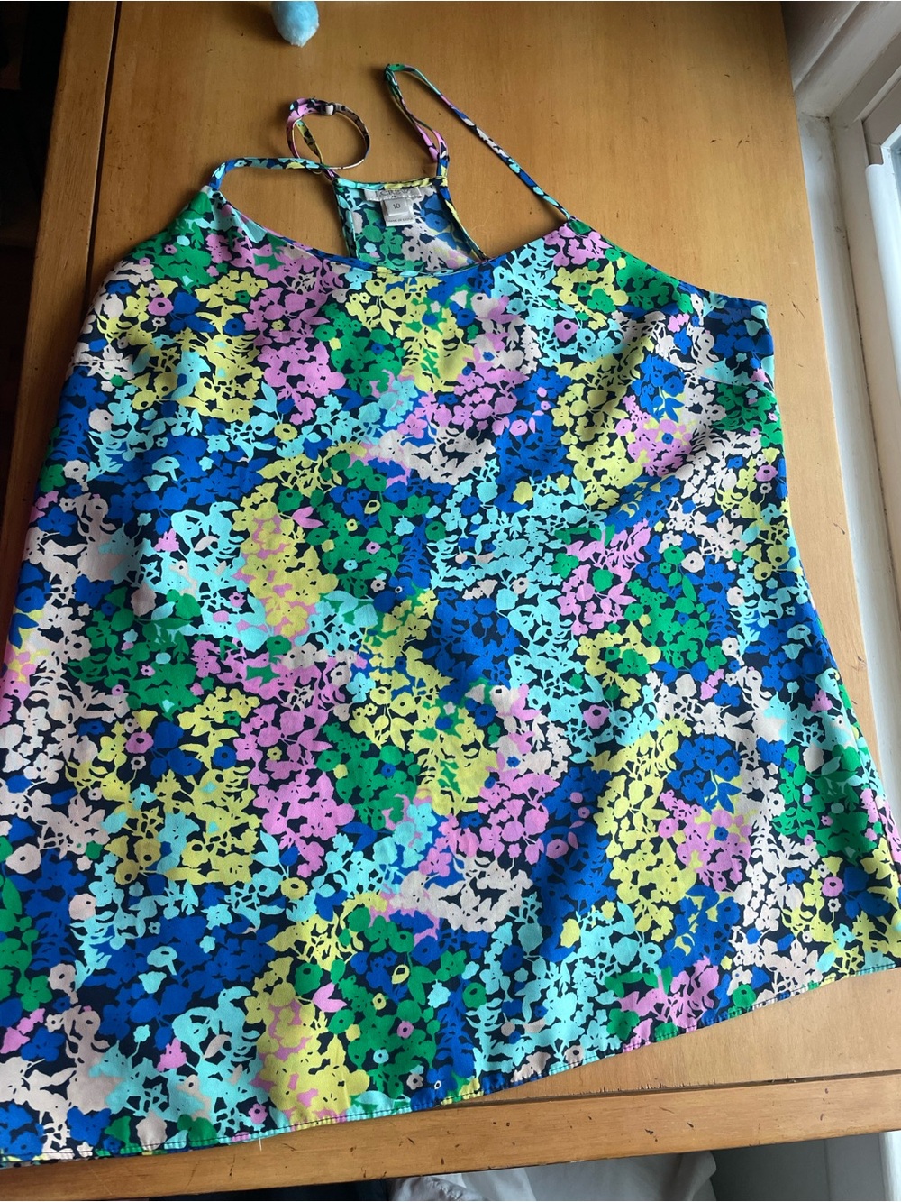 J. Crew Multicolor Floral Strappy Tank